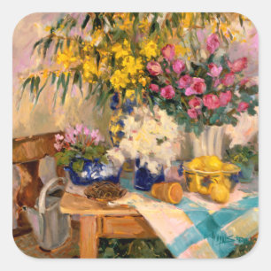 Sticker Carré Flowers II