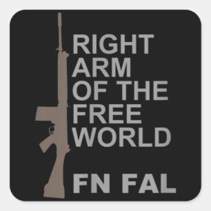 Sticker Carré FN FAL bras droit du monde libre