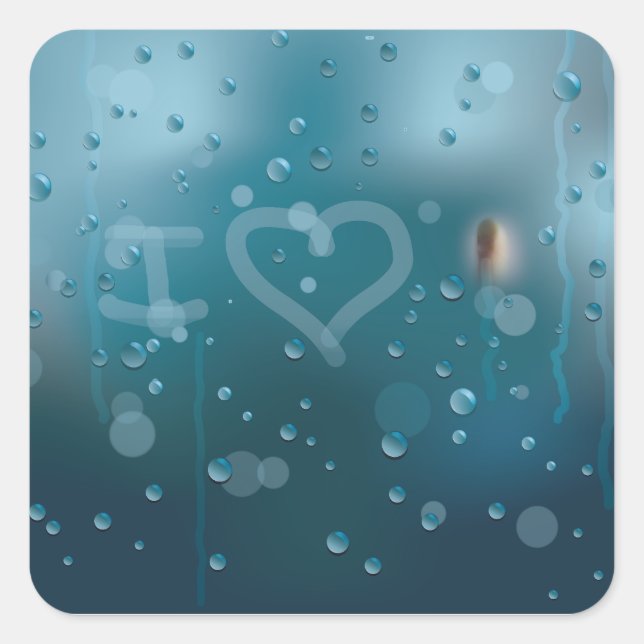 Sticker Carré Fog of Love (Devant)