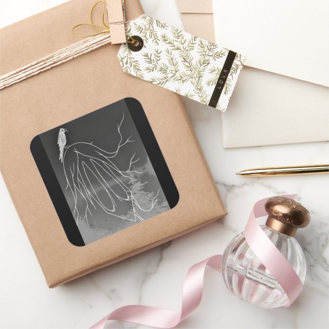 Sticker Carré Foggy Woods (Cadeaux)