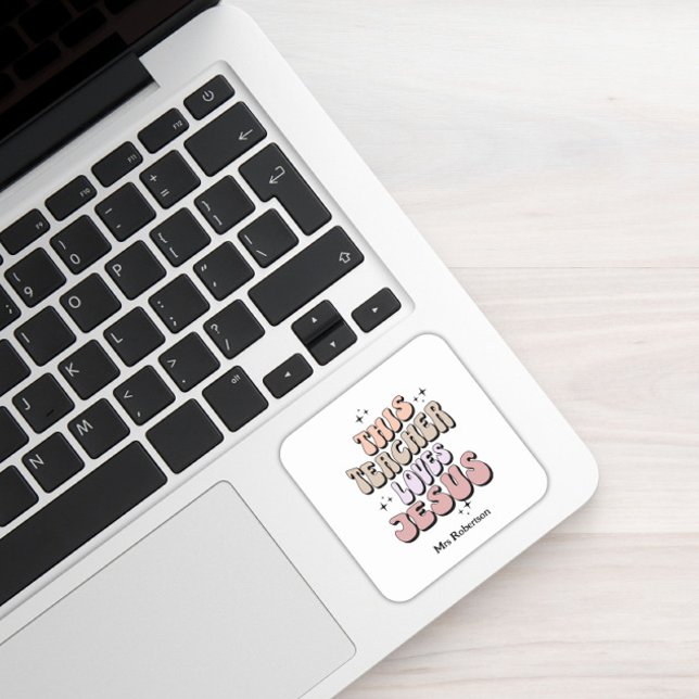 Sticker Carré Foi personnalisée Rétro appréciation de l'enseigna (Créateur téléchargé)