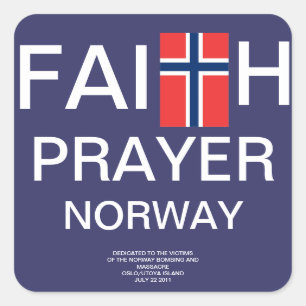 STICKER CARRÉ FOI PRIER NORVÈGE
