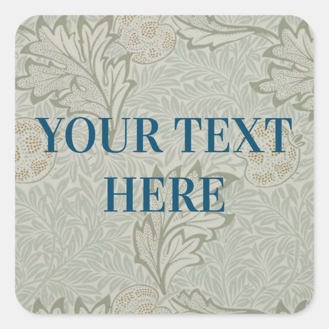 Sticker Carré Fond personnalisé Morris (Devant)