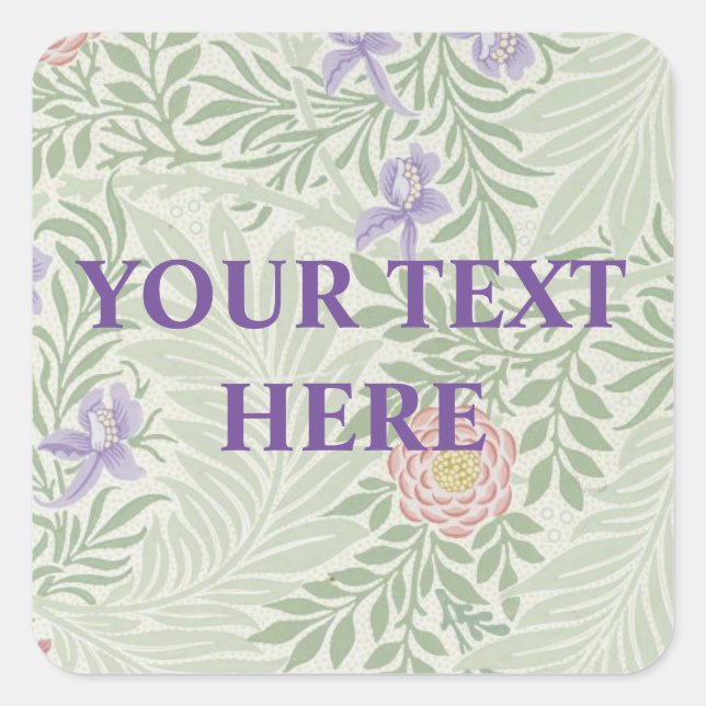 Sticker Carré Fond personnalisé Morris (Devant)