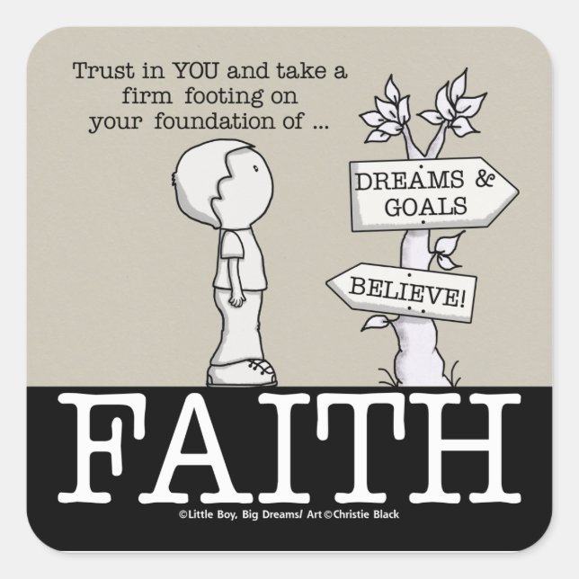 Sticker Carré Fondation de la foi (Devant)