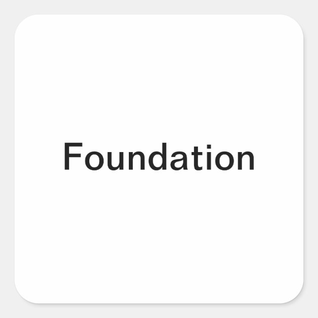 Sticker Carré Fondation/Étiquettes de bouteilles de maquillage/ (Devant)