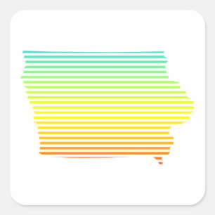 Sticker Carré fondu de refroidissement iowa