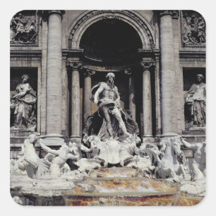 Sticker Carré Fontaine de TREVI, construite 1732-62