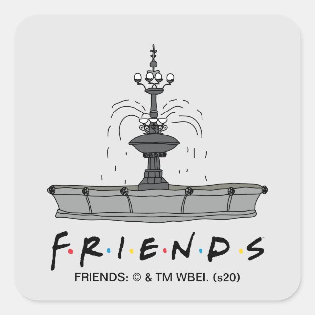 Sticker Carré Fontaine FRIENDS™ (Devant)