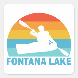 Sticker Carré Fontana Lake Caroline du Nord Kayak