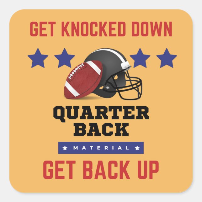 Sticker Carré Football américain (Devant)