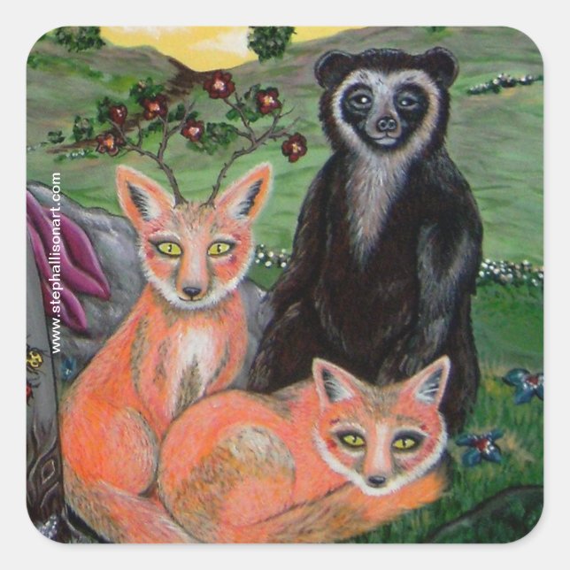 Sticker Carré Forest Friends (Devant)