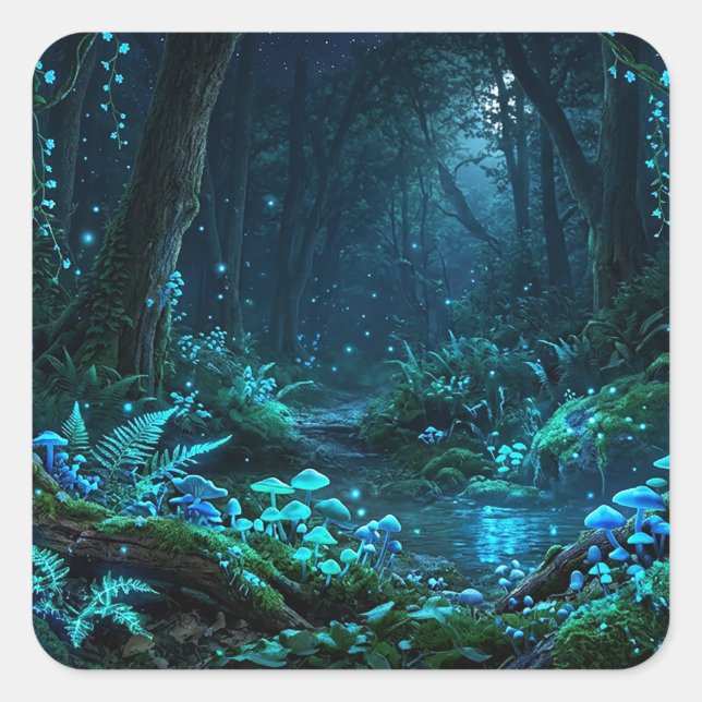 Sticker Carré Forêt Magique (Devant)