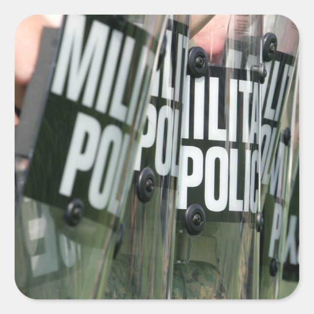 Sticker Carré Formation de contrôle des émeutes (Devant)
