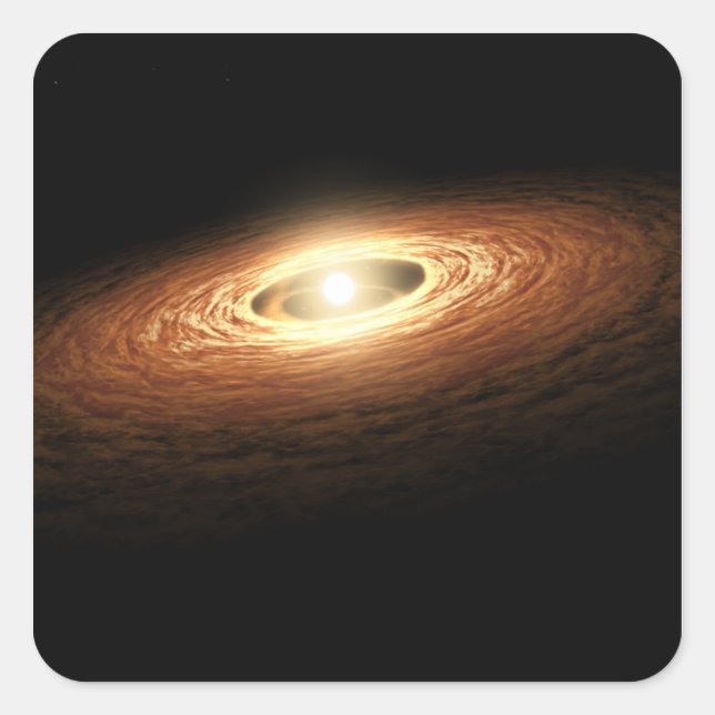 Sticker Carré Formation de cristal de silicone (Devant)