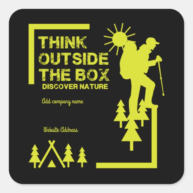 Sticker Carré Formation Et Voyage Entreprise Promotion Larg (Devant)