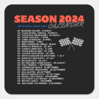 Formule 1, saison 2024, calendrier des grands prix