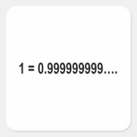 Formule mathématique 1 = 0,999999999999....