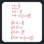 Sticker Carré Formule physique<br><div class="desc">J'adore la physique. Un must pour tous les physiciens, étudiants en physique, professeurs de physique et amateurs de physique. Un parfait équilibre entre les amateurs de physique et les nerds de physique. Bon pour les petits et les grands.</div>