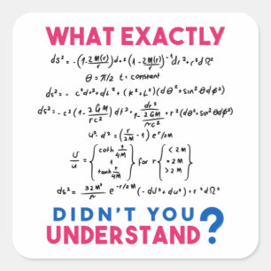 Sticker Carré Formule physique : blague