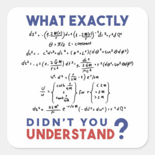 Sticker Carré Formule physique : blague