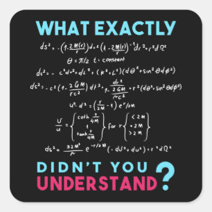 Sticker Carré Formule physique Plaisanter drôle Math