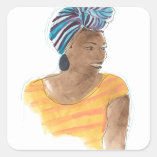 Sticker Carré Fort et beau