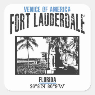 Sticker Carré Fort Lauderdale