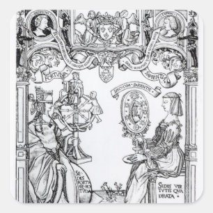 Sticker Carré Fortune et sagesse