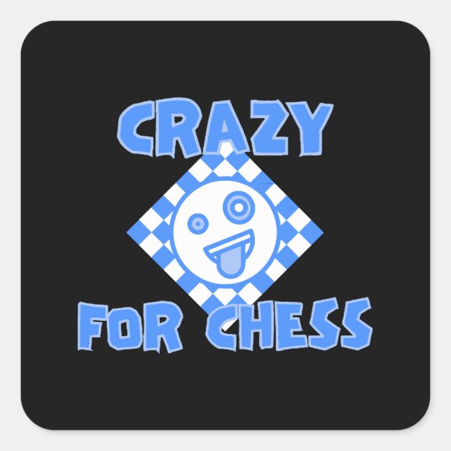Sticker Carré Fou d'échecs (Devant)