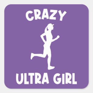 Sticker Carré Fou Ultra Running Girl