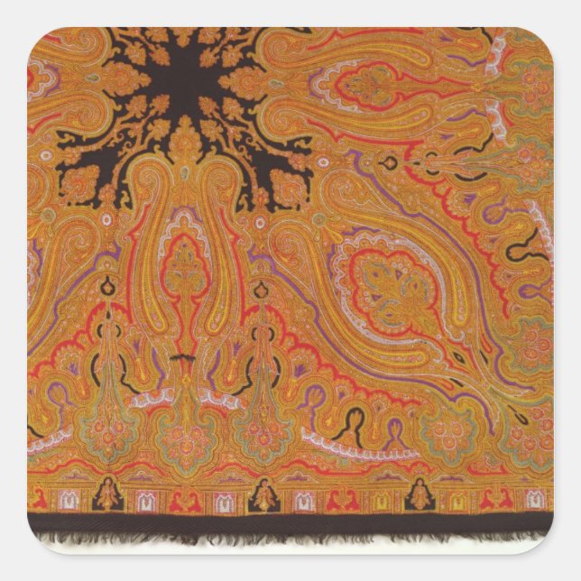 Sticker Carré Foulard de Cashmere, vers 1870-80 (Devant)