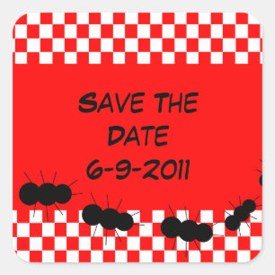 Sticker Carré Fourmis de damier