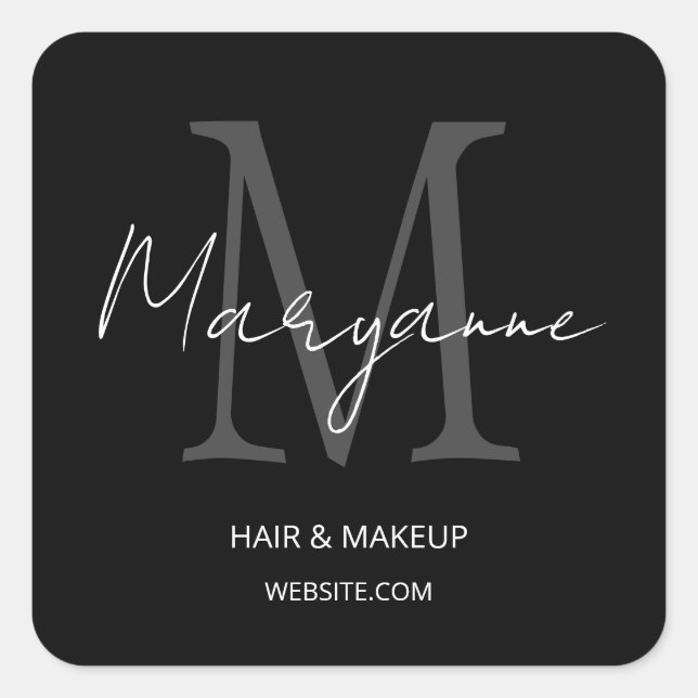 Sticker Carré Fournitures de petite entreprise personnalisées (Devant)