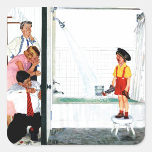 Sticker Carré Foverflowing tub