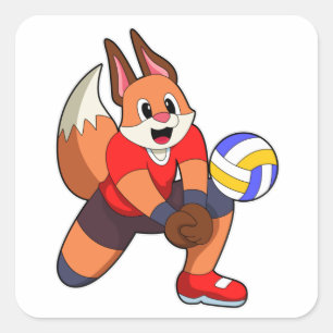 Sticker Carré Fox at Volleyball Sports
