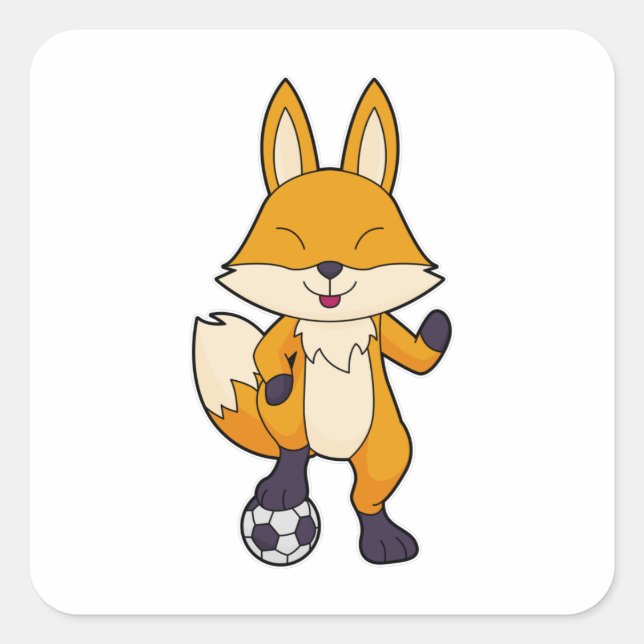 Sticker Carré Fox Soccer player Soccer (Devant)