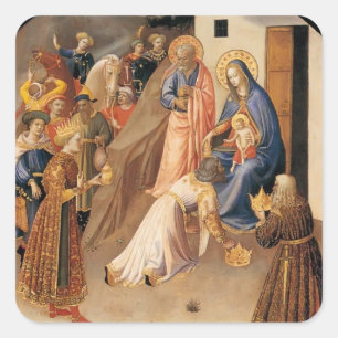 Sticker Carré Fra Angelico- Adoration des Mages