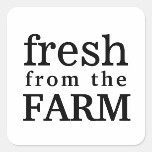 Sticker Carré Fraîche de la ferme Agricole locale