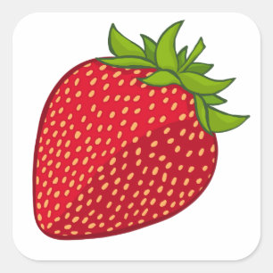 Sticker Carré Fraise