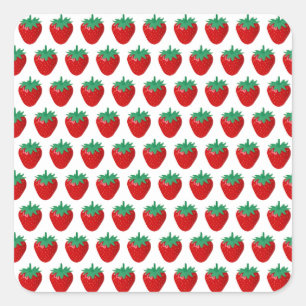 Sticker Carré Fraises