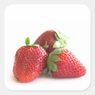 Sticker Carré Fraises