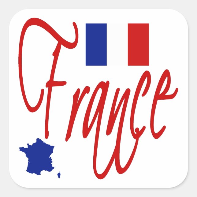 Sticker Carré France (Devant)
