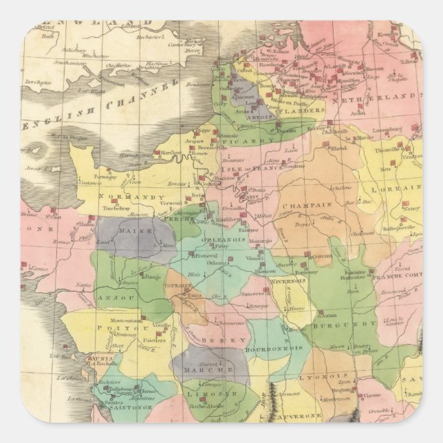 Sticker Carré France 15 (Devant)