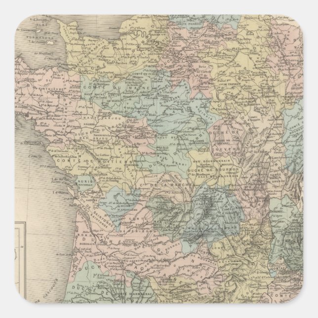 Sticker Carré France Feodale (Devant)