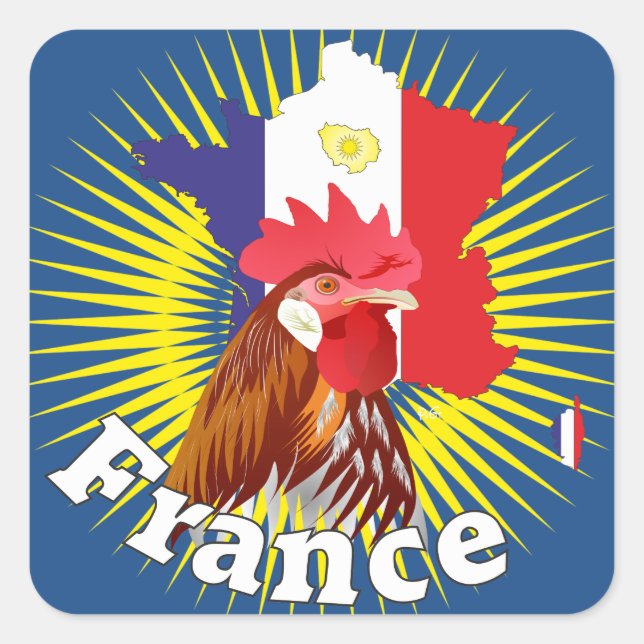 Sticker Carré France Francia (Devant)