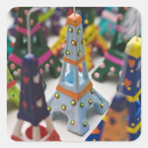 Sticker Carré France, Paris, Tours Eiffel miniatures