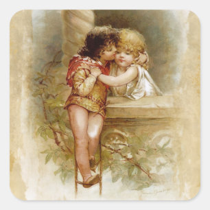 Sticker Carré Frances Brundage : Romeo et Juliet