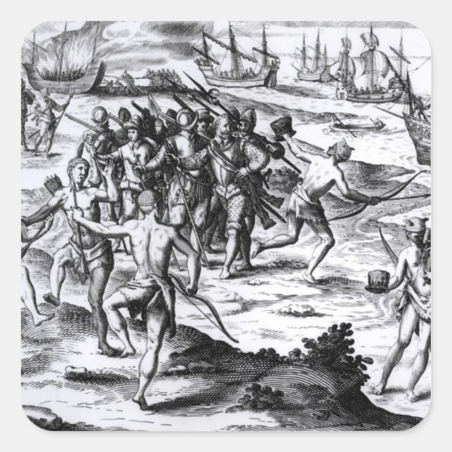 Sticker Carré Francis Drake dans le Nouveau Monde (Devant)