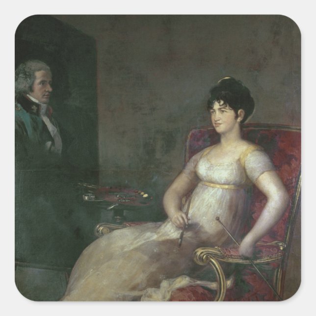 Sticker Carré Francisco Jose de Goya y Lucientes | La Marquise (Devant)